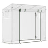 DodiOnline 200x76x168cm Walk-in Garden Greenhouse Patio Hot House, Plants Flowers Herbs Tomato Grow w/ Steel Frame Door Window Balcony Patio