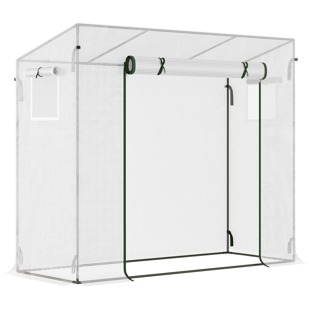 DodiOnline 200x76x168cm Walk-in Garden Greenhouse Patio Hot House, Plants Flowers Herbs Tomato Grow w/ Steel Frame Door Window Balcony Patio