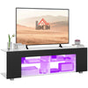 DodiOnline Multi-Shelf TV Cabinet, with Adjustable LED Lights - Black