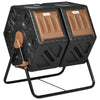 DodiOnline 130L Double Chamber Composter - Black