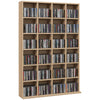 DodiOnline CD Storage Unit with Adjustable Shelves, 89 x 130.5 cm, Nature Wood Finish
