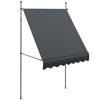 DodiOnline 2 x 1.2m Manual Retractable Awning - Grey
