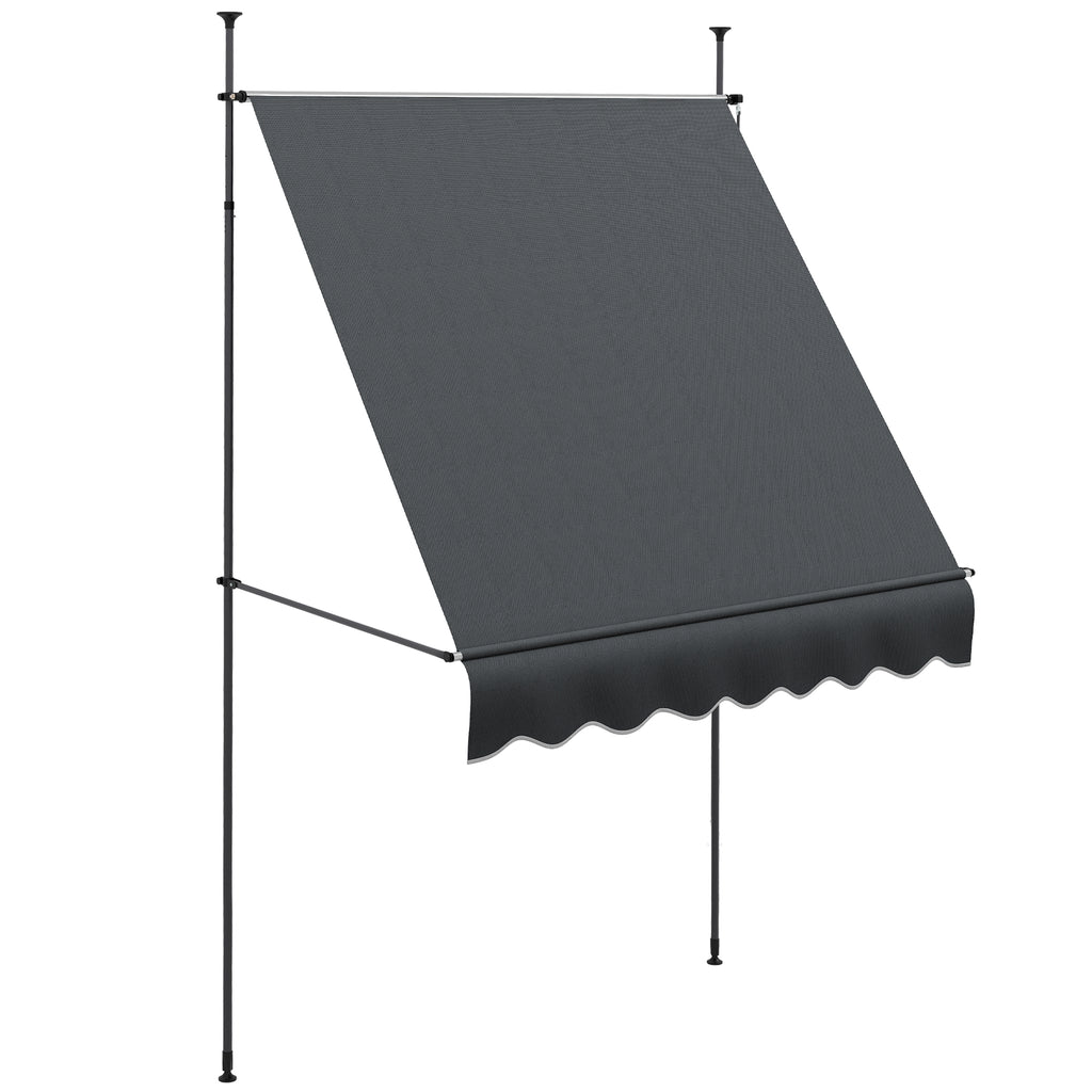 DodiOnline 2 x 1.2m Manual Retractable Awning - Grey