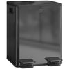 DodiOnline 40L Dual Compartment Stainless Steel Bin, with Deodoriser Holders - Black