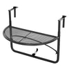 DodiOnline Semi-Circular Attachable Balcony Hanging Coffee Table Adjustable Side Metal Table
