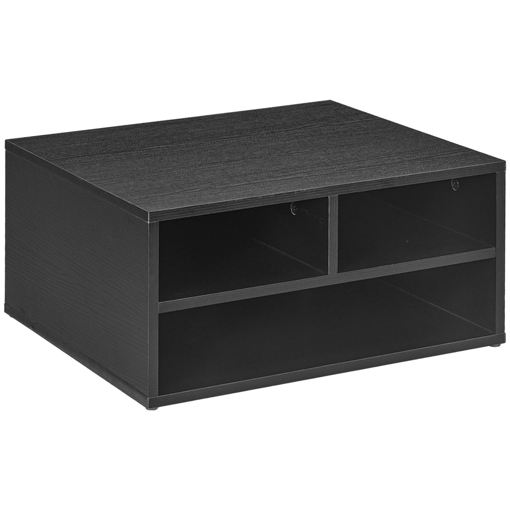 DodiOnline Three-Compartment Printer Storage Cabinet - Black