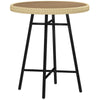 DodiOnline Rattan Border Outdoor Side Table - Natural Wood Finish