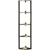 DodiOnline Corner Floor Lamp for Living Room Bedroom with Dimmable Warm White LED Light, Modern Tall Standing Lamp, Black