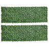 DodiOnline 2-Piece Artificial Leaf Hedge Screen Privacy Fence Panel for Garden Outdoor Indoor Decor, Dark Green, 3M x 1M