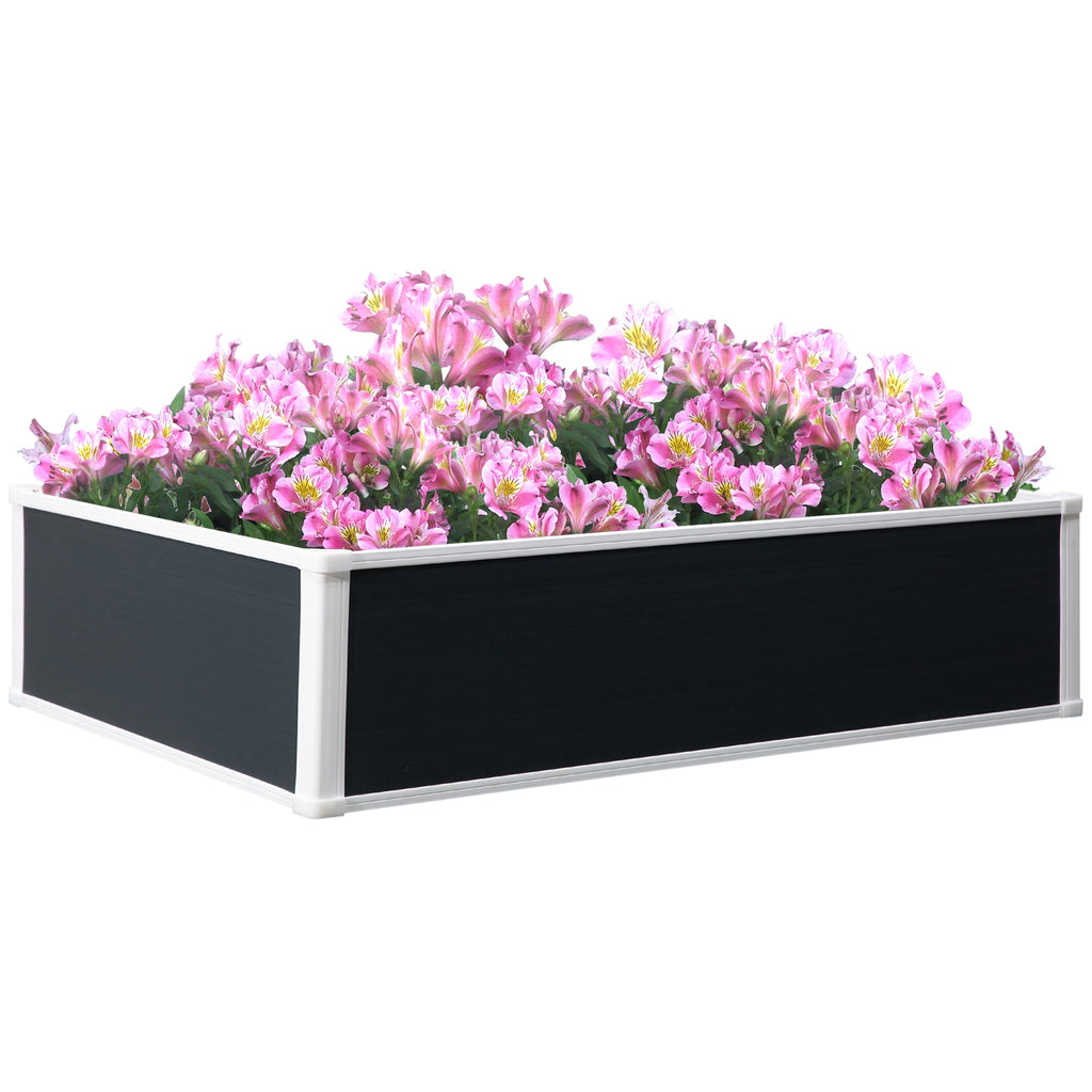 DodiOnline 302L Raised Garden Bed, Weather-resistant PP Planter Box Containers for Outdoor Patio Plant Flower Vegetable, 120 x 90 x 30 cm