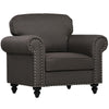DodiOnline Mid-Century Armchair, with Pocket Springs - Dark Brown