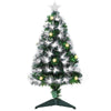 DodiOnline 3ft White Light Artificial Christmas Tree w/ 90 LEDs Star Topper Tri-Base Full Bodied Seasonal Decoration Pre-Lit Home