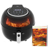 DodiOnline 7L Family Size Digital Air Fryer Oven with Air Fry, Roast, Broil, Bake, Dehydrate, 8 Presets, Rapid Air Circulation, Timer, Preheat, Non-stick Basket, Inner Light for Oil Free & Low Fat, 1500W