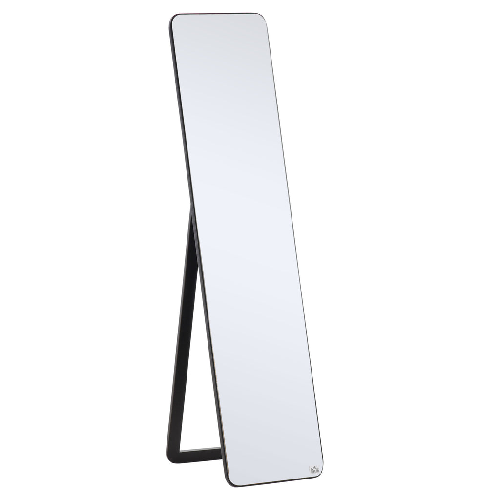 DodiOnline Full Length Mirror, Free Standing or Wall Hanging, Tall Full Body Mirror for Bedroom, Hallway, Black