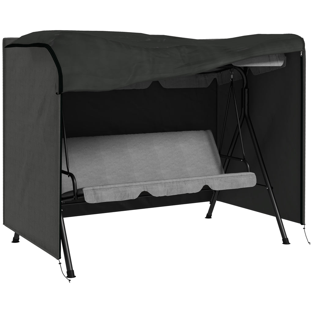DodiOnline 205 x 124cm Three-Seater Swing Chair Protective Cover Dark Grey