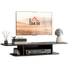 DodiOnline Floating TV Unit Stand for TVs up to 40", Wall Mounted Media Console with Storage Shelf, Entertainment Center, Black