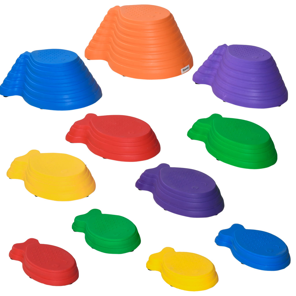 DodiOnline 11 Piece Kids Balance Stepping Stones - Multicoloured