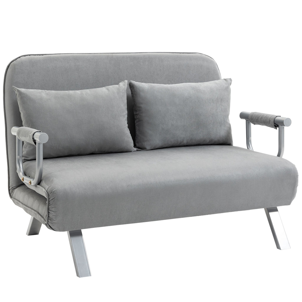 DodiOnline Two-Seater Click-Clack Sofa Bed - Light Grey