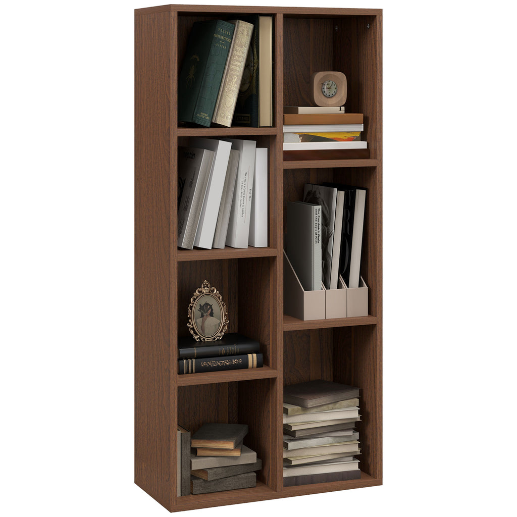 DodiOnline Seven-Cube Bookcase - Walnut Wood Effect