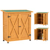 DodiOnline 46.5 x 97cm Compact Wooden Storage Shed - Yellow
