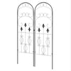 DodiOnline Metal Trellis Set of 2, Garden Trellis for Climbing Plants Support Frames, Scrolls Design