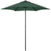 DodiOnline 2m Garden Parasol Umbrella, Outdoor Sun Shade with 6 Sturdy Ribs for Balcony, Bench, Garden, Green