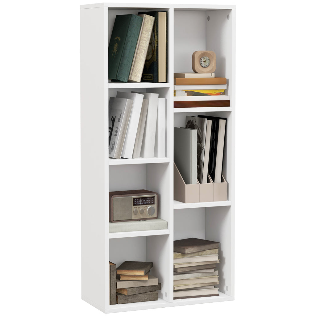 DodiOnline Seven-Cube Bookcase - White Wood Effect