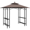 DodiOnline 2.5 x 1.5m BBQ Tent Canopy Patio Outdoor Awning Gazebo Party Sun Shelter - Coffee