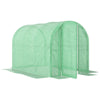 DodiOnline 3 x 2 x 2m Polytunnel Greenhouse with Hinged Door, Walk-in Grow House Tent with PE Cover and Galvanised Steel Frame, Green