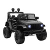 DodiOnline Kids Electric Ride On Car 12V Off Road Toy with Parental Remote Control 2 Motors Horn Lights Suspension Wheels for 3-6 Years Old Black