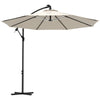 DodiOnline 3m Solar LED Light Offset Cantilever Parasol - Beige