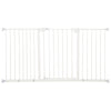 PawHut Dog Gate Stair Gate Pressure Fit Pets Barrier Auto Close for Doorway Hallway, 74-148cm Wide Adjustable, White