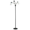 DodiOnline Arc Tree Floor Lamp with 3 Adjustable Rotating Lights, for Bedroom Living Room, Industrial Standing Lamp with Steel Frame, 155cm, Black