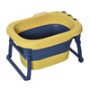 DodiOnline Baby Bathtub for 0-6 Years Collapsible Non-Slip Portable with Stool Seat for Newborns Infants Toddlers Kids - Yellow