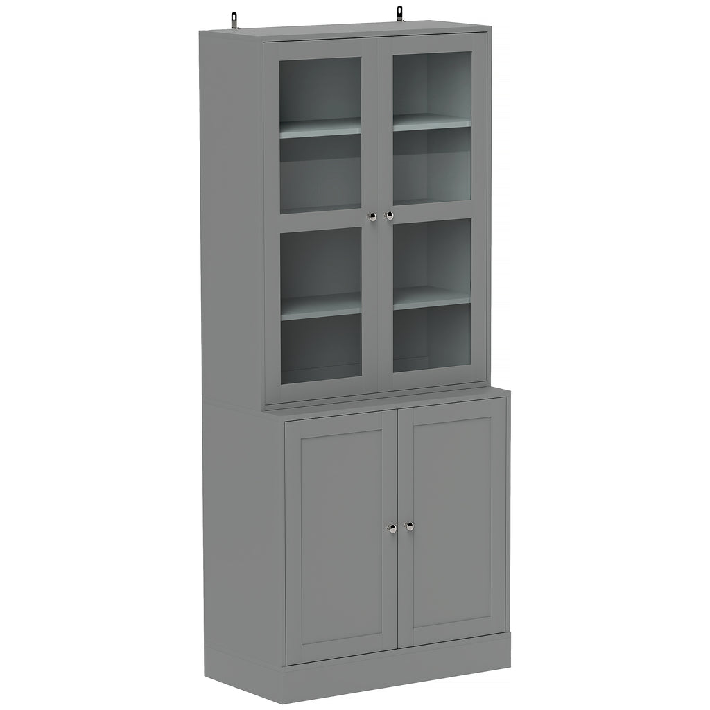 DodiOnline Double Storage Display Cabinet - Grey
