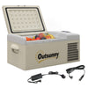 DodiOnline 16L Portable Car Fridge, -20? to 10? Adjustable Temperature - Khaki/Grey