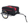 DodiOnline Two-Wheel Bicycle Large Cargo Wagon Trailer Oxford Fabric, Folding Storage, & Removable Cover, Red&Black