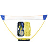 DodiOnline Portable Folding Badminton Net Set with 4 Badminton Rackets and 2 Nylon Shuttlecocks, for Adults Kids Indoor Outdoor Exercise Training