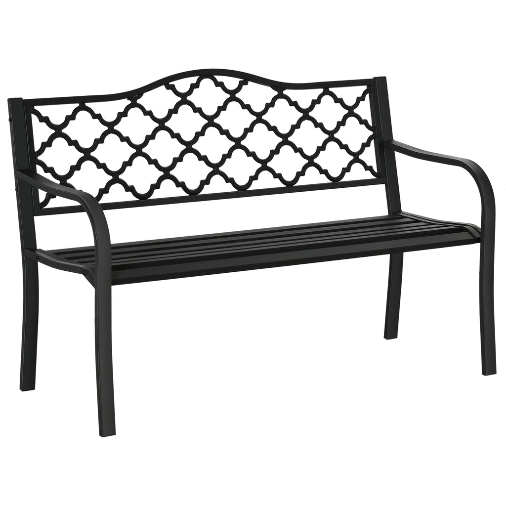 DodiOnline 2-Seater Garden Bench Antique Loveseat for Yard, Lawn, Porch, Patio, Steel