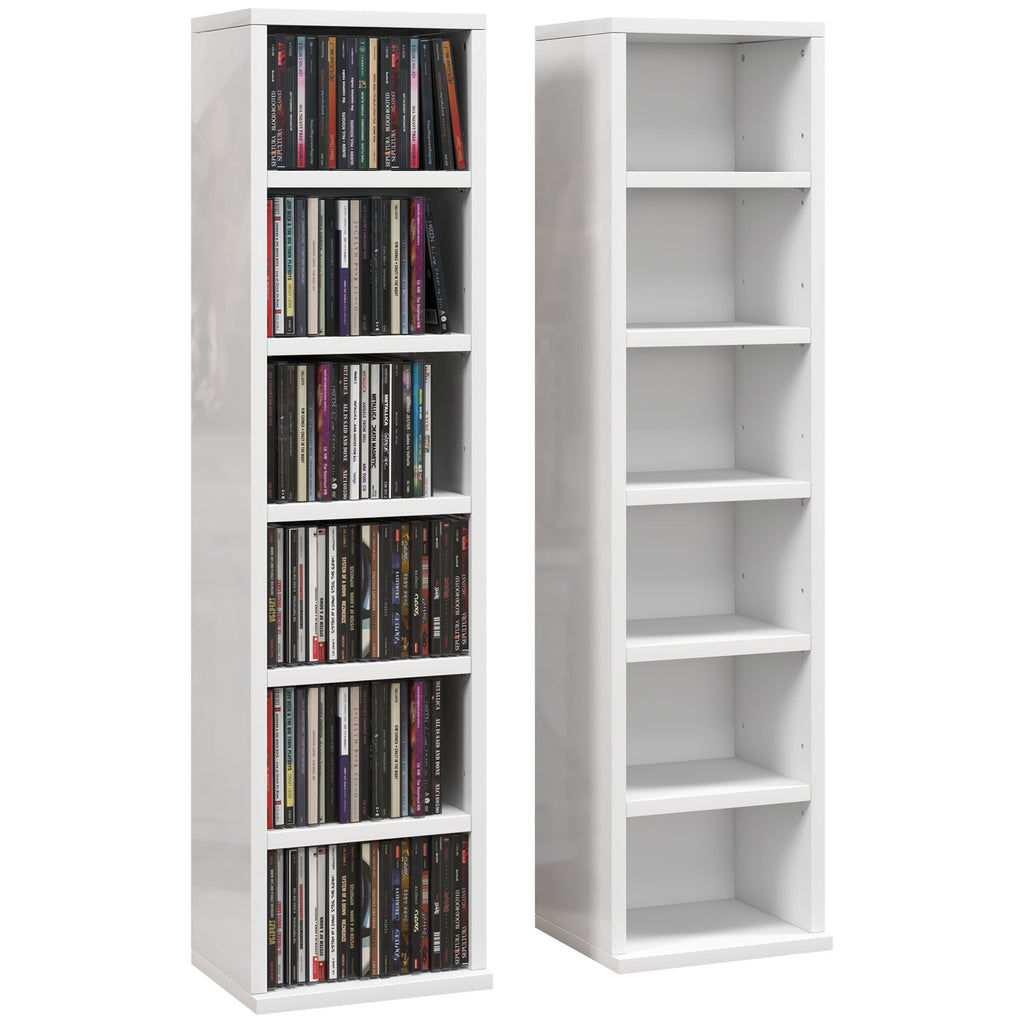 DodiOnline Set of Two 102 CD Storage Units - High Gloss White