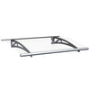 DodiOnline Door Awning Canopy Window Rain Shelter Cover Front Back Porch Window Shade Aluminium Bracket 120cm x 90cm