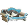 PawHut 2 in 1 Cat Scratcher with Catnip for Indoor Cats, 30.5 x 55 x 31.5cm, Light Blue