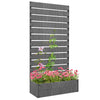 DodiOnline Raised Bed for Garden, Planter with Trellis for Climbing Plants, Vines, Planter Box with Drainage Gap, Dark Grey