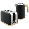 DodiOnline Kettle and Toaster Set, 1.7L 3000W Fast Boil Kettle & 2 Slice Toaster Kitchen Set with 7 Level Browning Controls, Defrost, Reheat, Auto Off, Boil-dry Protection, Black