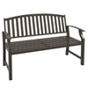 DodiOnline Two-Seater Simple Metal Bench - Brown