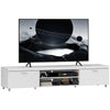 DodiOnline Modern TV unit Cabinet Entertainment Centre for TVs up to 90" w/ Cabinet Shelf for Living room Bedroom White