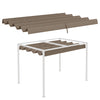 DodiOnline Pergola Roof, Retractable Sun Shade Cover for 2.85 x 2m Pergola, UV30+ Protected, Coffee