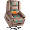 DodiOnline Velvet-Feel Electric Lift-and-Recline Massage Armchair, with Remote - Brown
