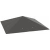 DodiOnline 3 x 3(m) Gazebo Canopy Replacement Cover, Garden Gazebo Roof Replacement with Drain Holes, Water Resistant PVC Coating, 370g/?, UPF30+, TOP COVER ONLY, Grey