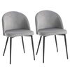 DodiOnline Dining Chairs Set of 2 Contemporary Design for Office Dining Kitchen with Soft Fabric Seat and Back Living Room, Grey